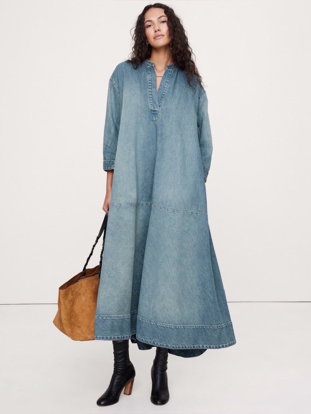 NWT Banana Republic Denim Popover Shirt Dress Sz Medium (#852091)